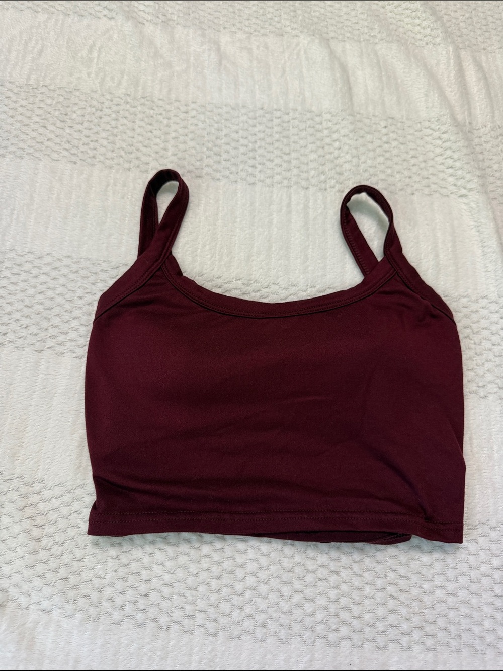 SHEIN Burgundy Cropped Tank Top